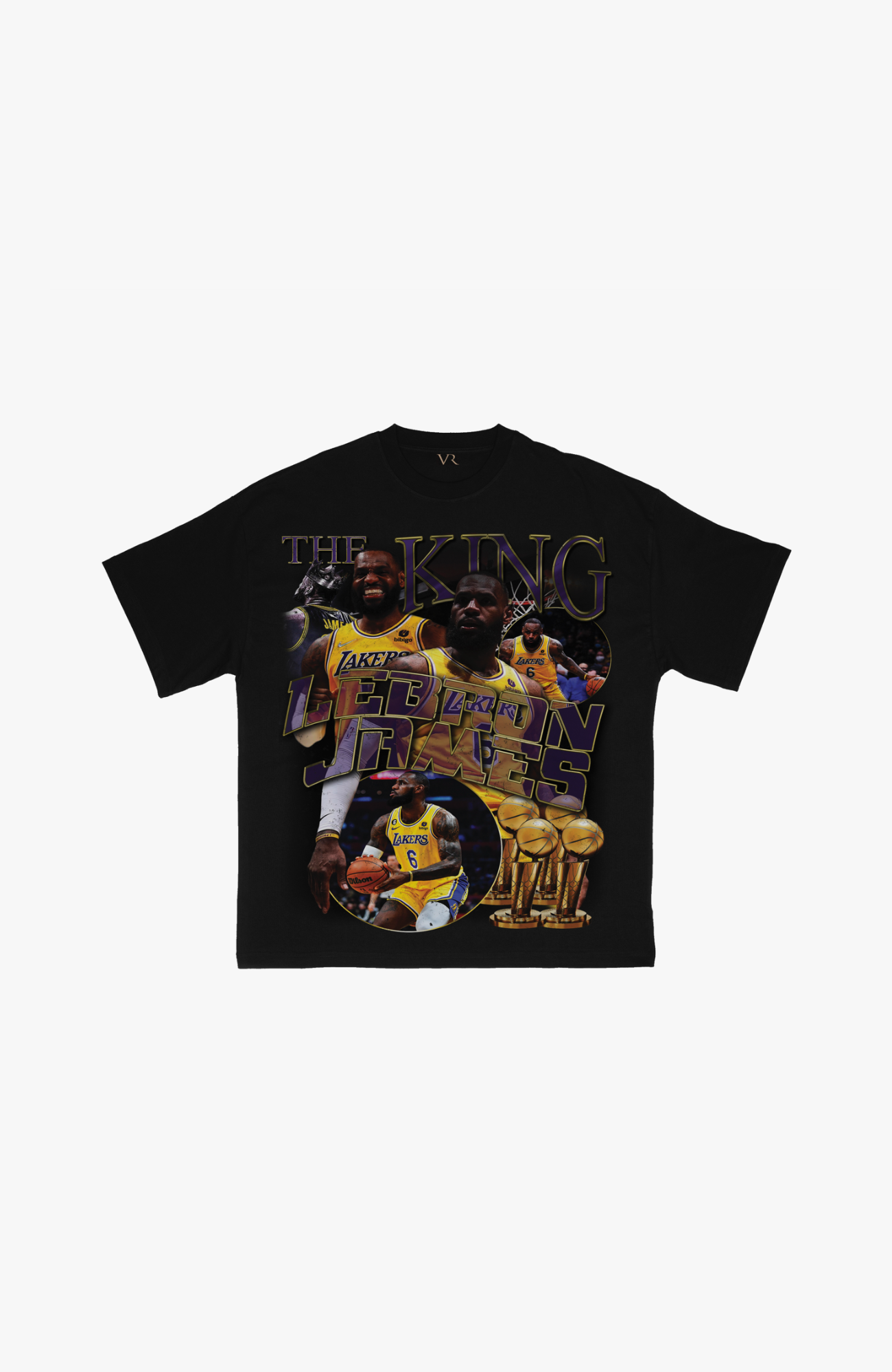 Raíces vintage - Camiseta 'King James' | Negro