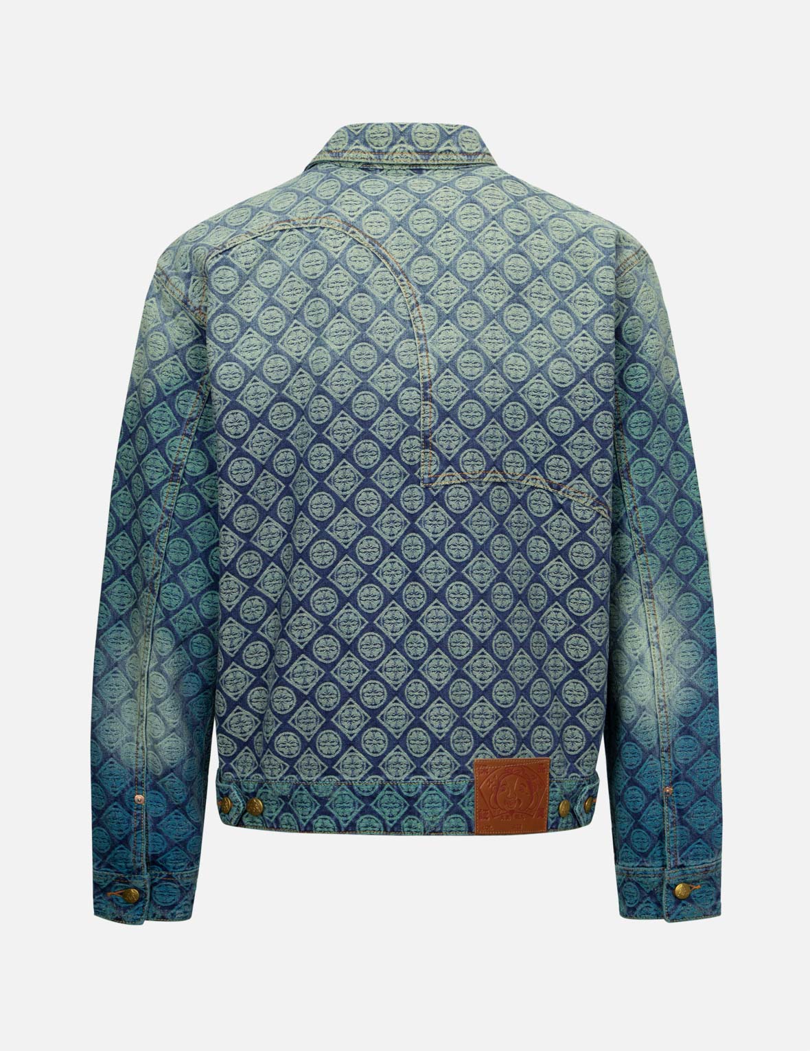 Evisu - Gradient Kamon Jacquard Denim Jacket