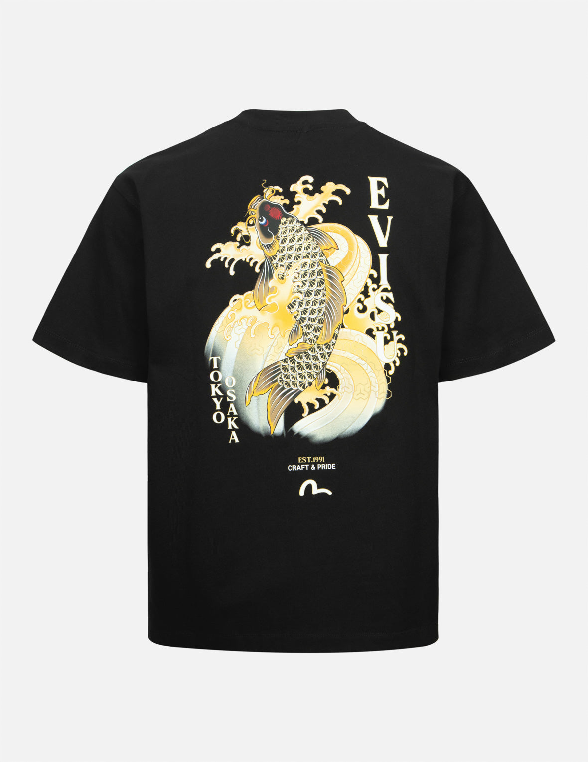 Evisu - Seagull & Carp Relaxed Tee | Black