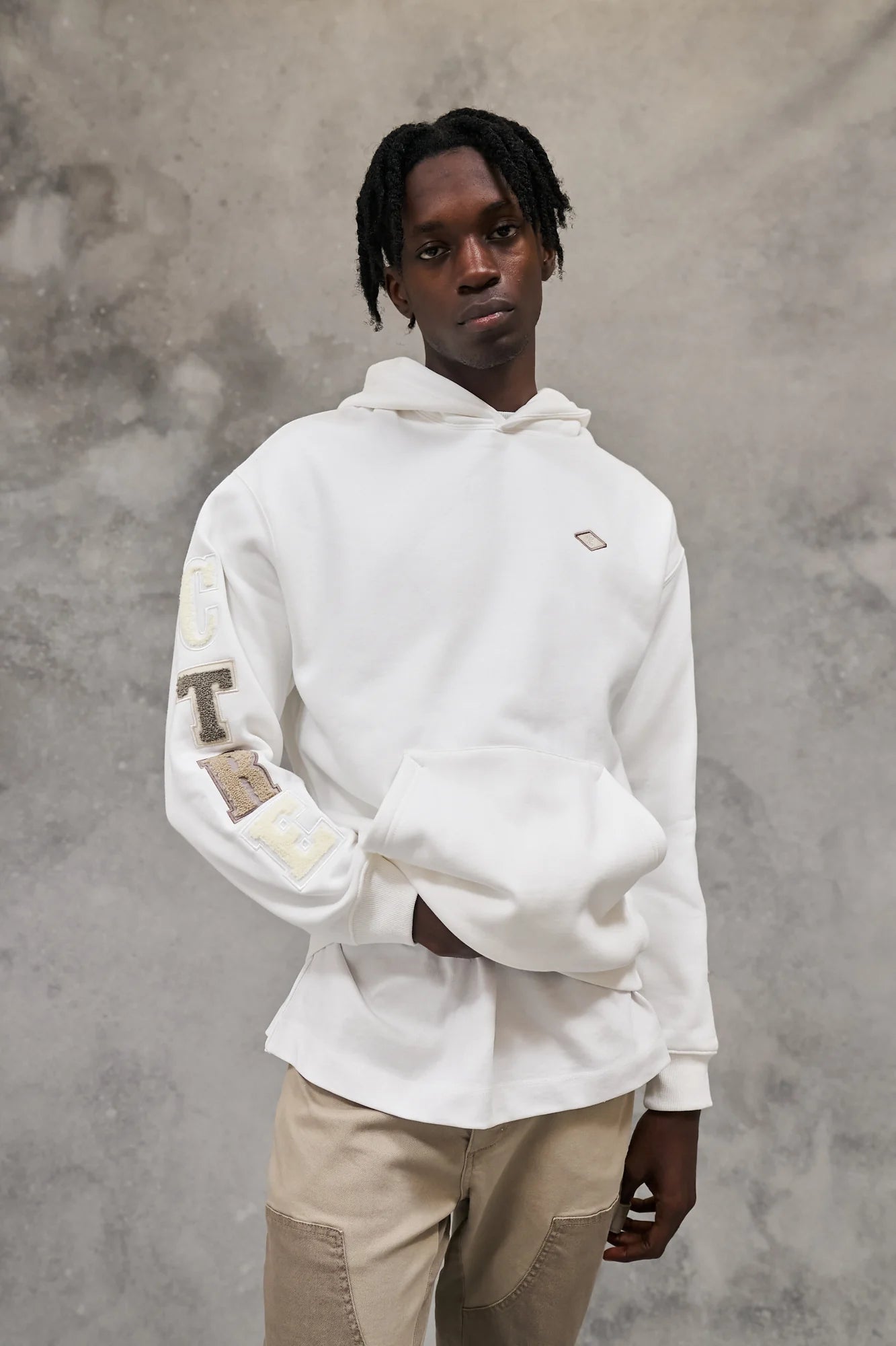 Couture Club - Multibadge Chenille Hoodie | Off White