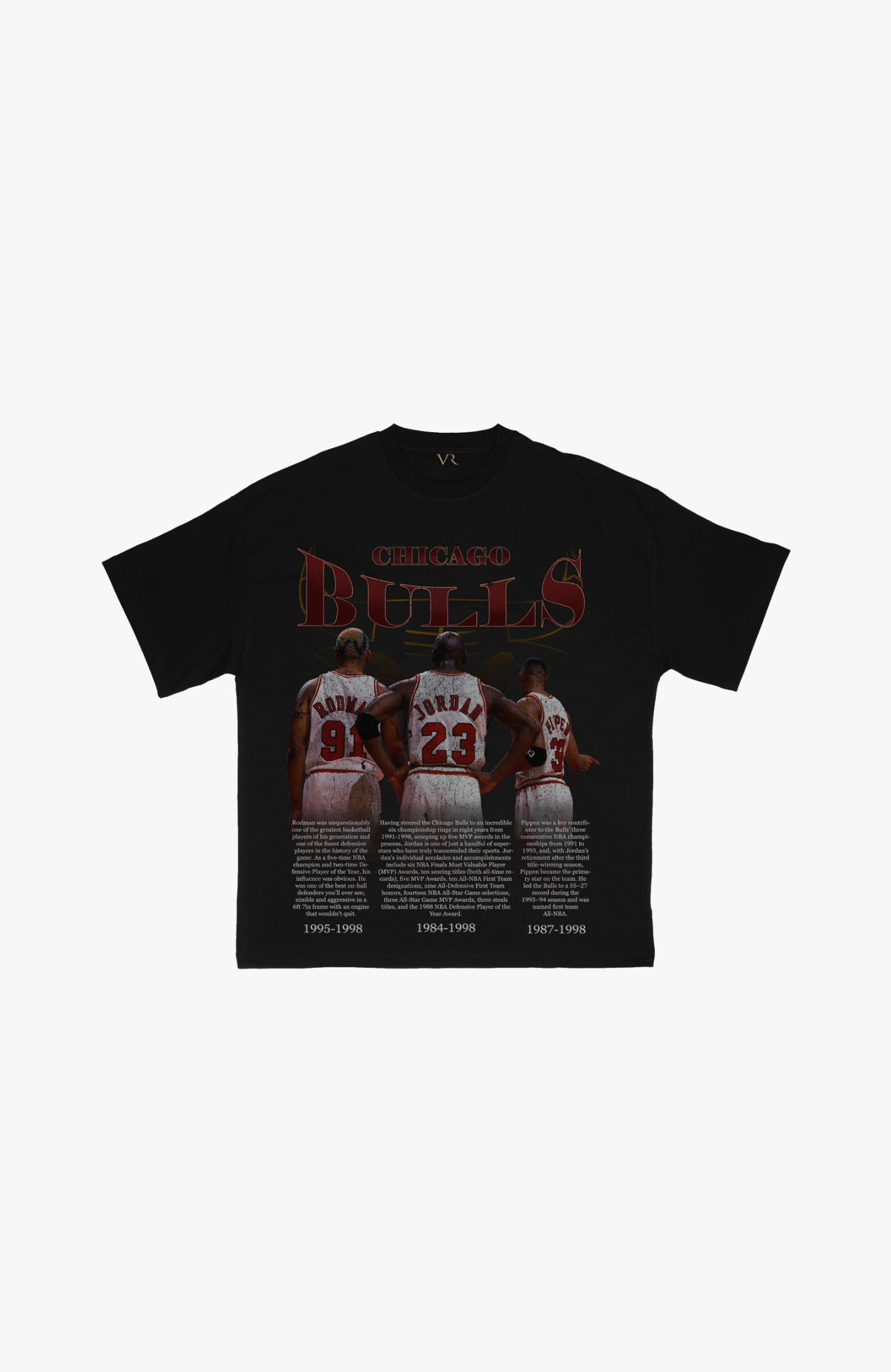 Raíces vintage - Camiseta 'Bulls Dynasty' | Negro