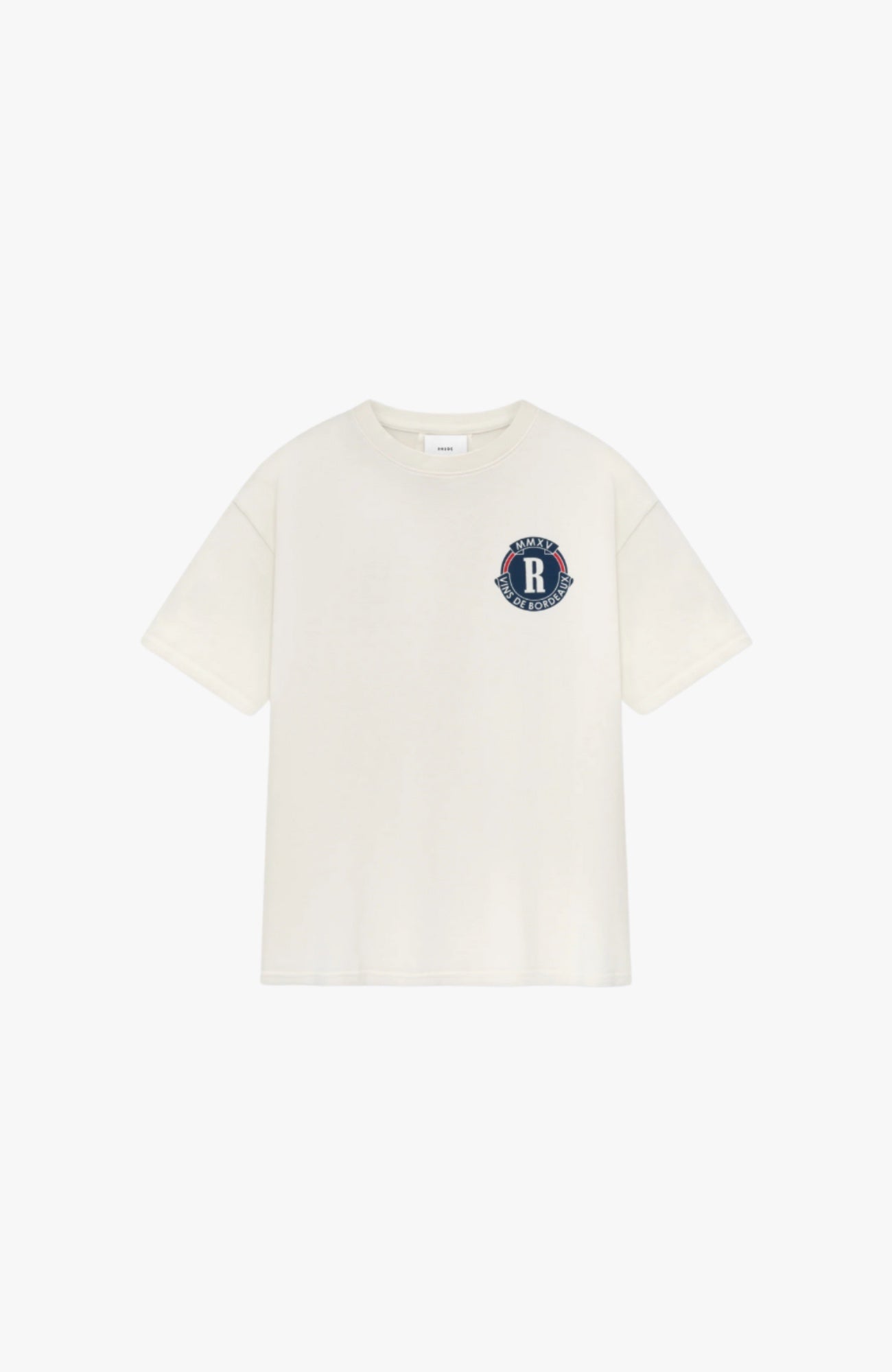 RHUDE - BORDEAUX WINE TEE |  VINTAGE WHITE