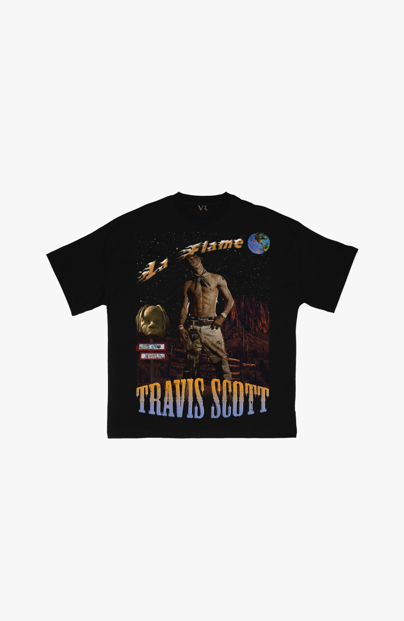 Raíces vintage - Camiseta 'La Flame' | Negro