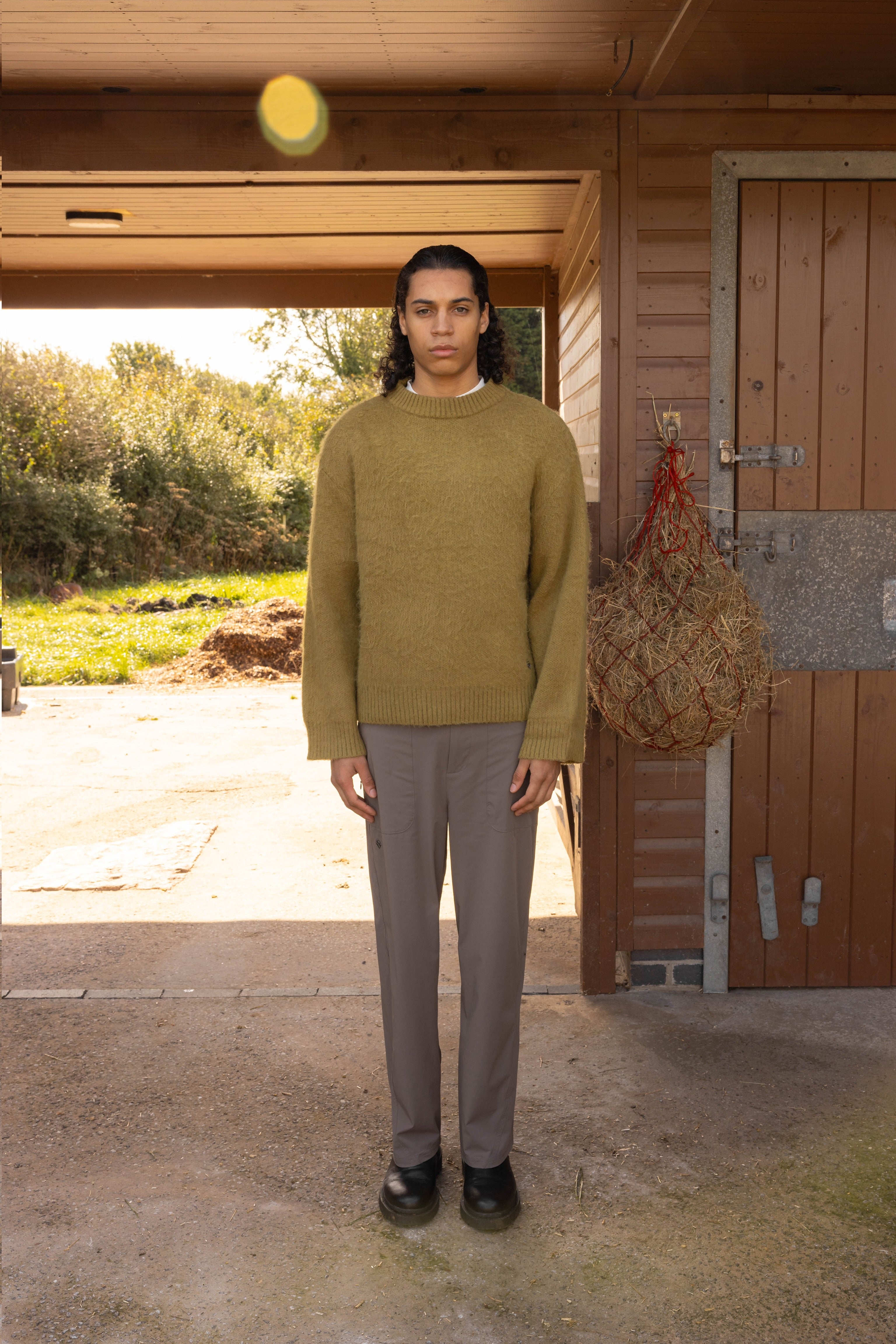 Culture Origins - Mohair Knitted Sweater | Moss Green