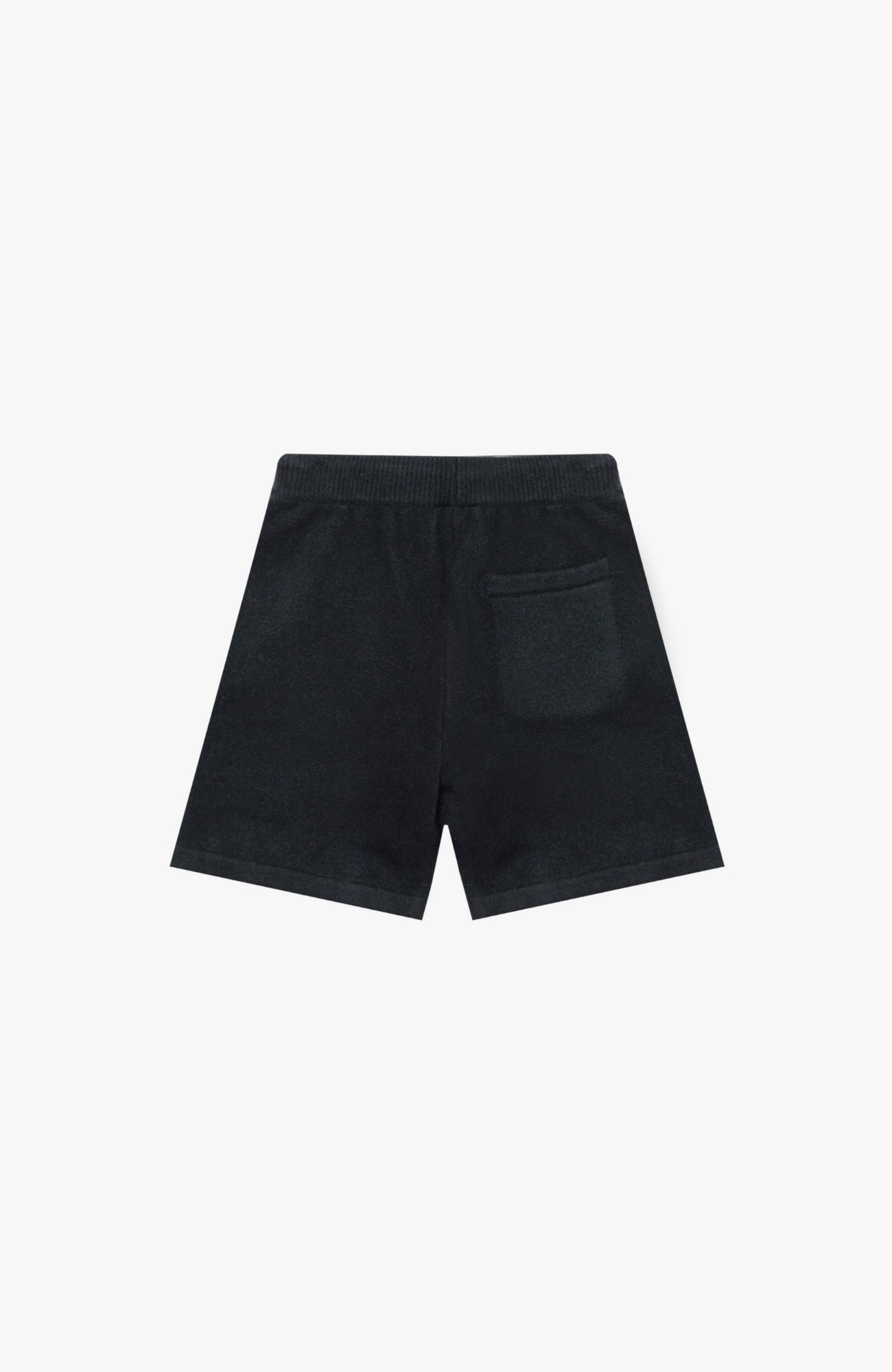 Couture Club - Fluffy Emblem Knitted Shorts | Black