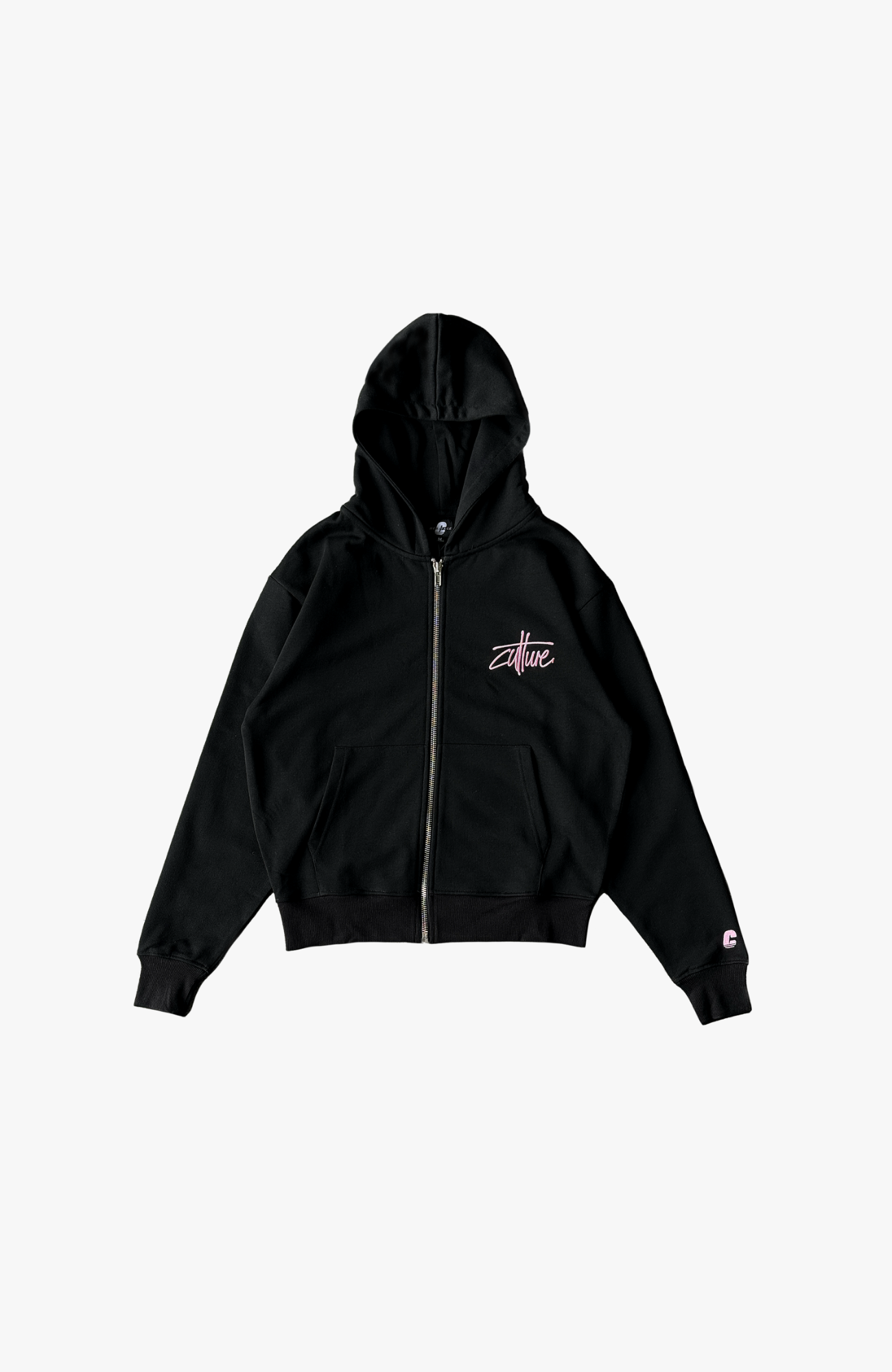 Culture Heritage - Graffiti Zip Hoodie | Black / Pink