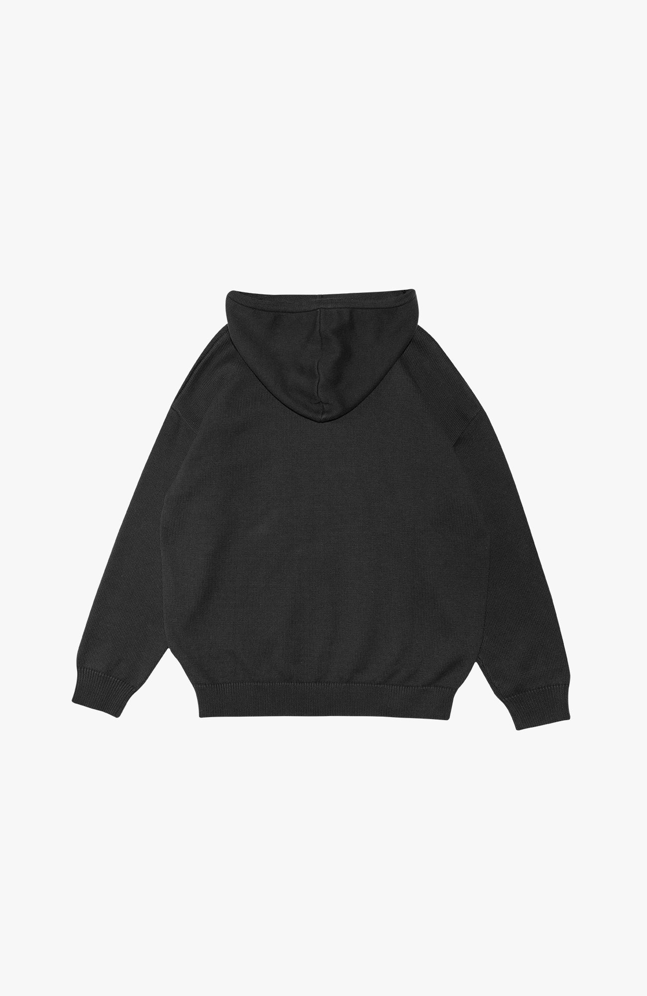 Culture Origins - Embossed Knitted Hoodie | Off Black