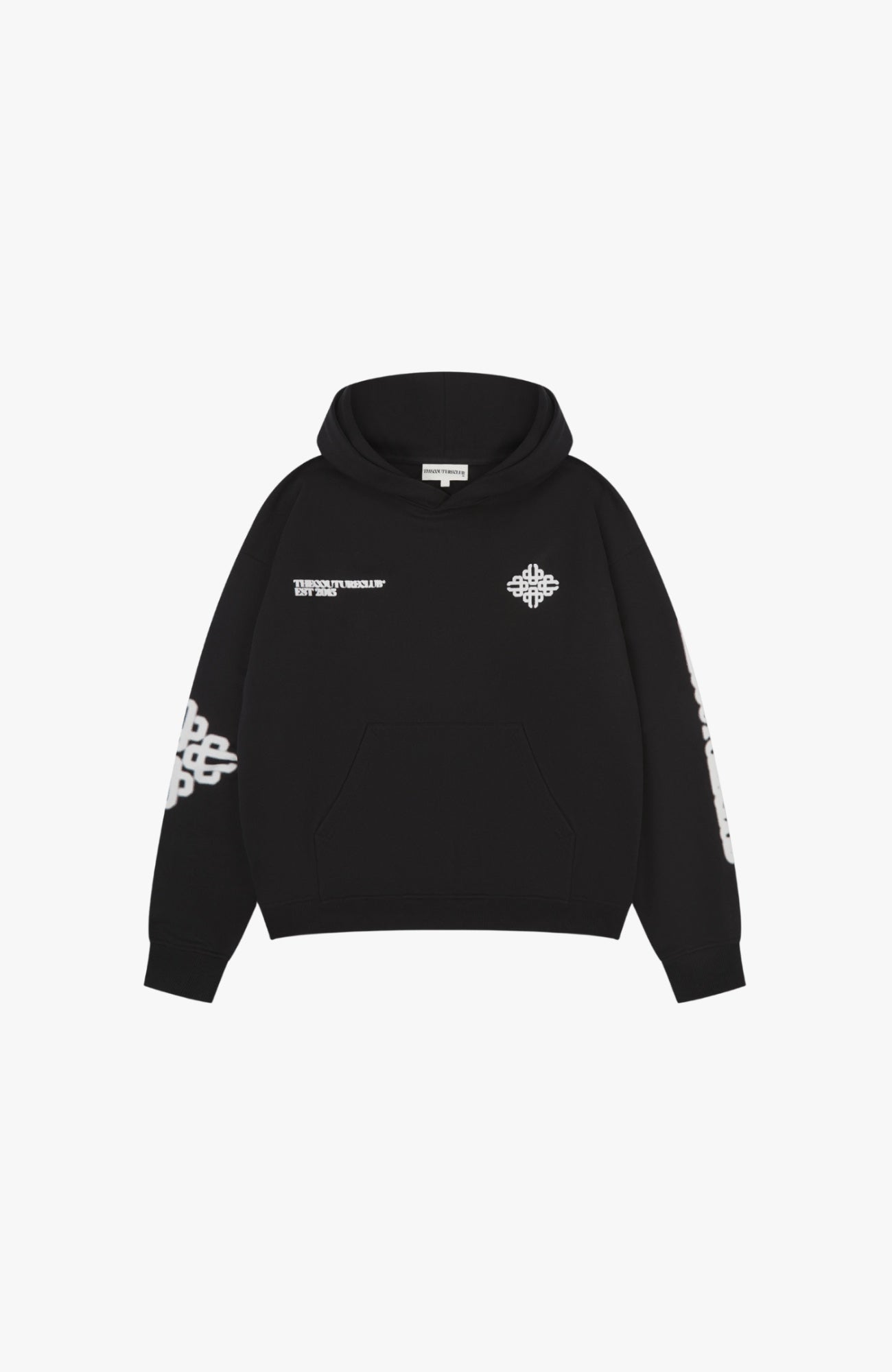 Couture Club - Blurred Graphic Emblem Hoodie | Black