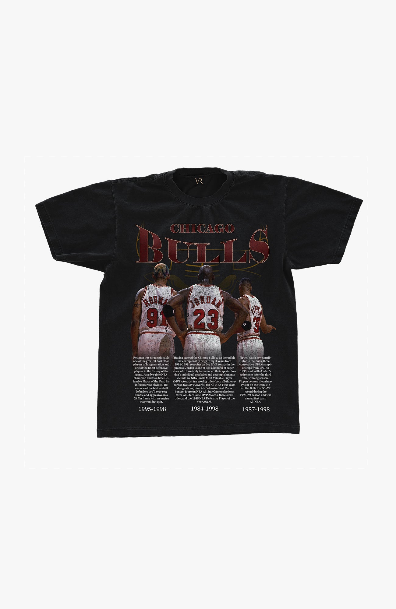 Raíces vintage - Camiseta 'Bulls Dynasty' | Negro