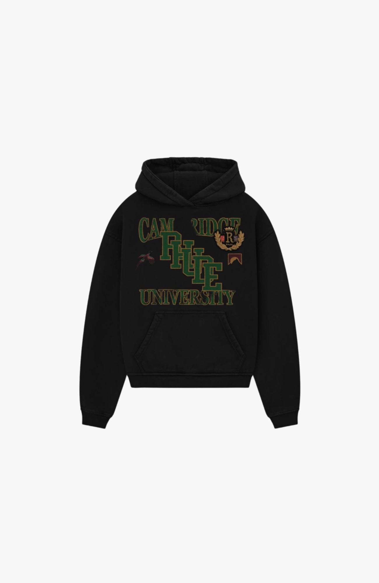 RHUDE - UNIVERSITY HOODIE | VINTAGE BLACK