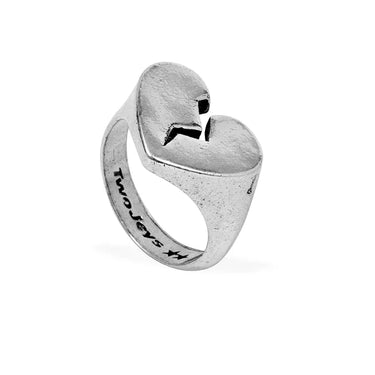 TwoJeys - Broken Heart Ring | Silver