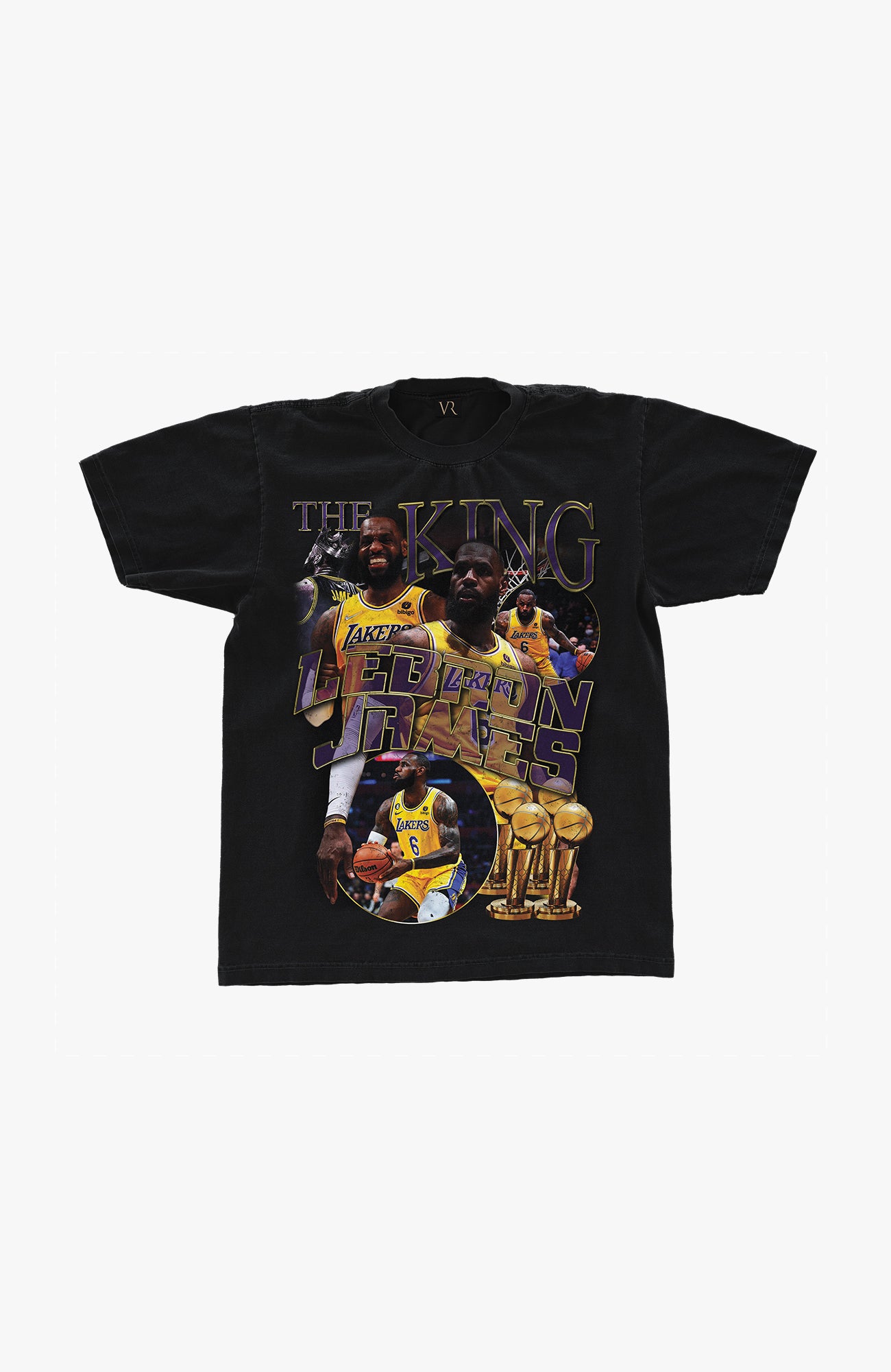 Raíces vintage - Camiseta 'King James' | Negro