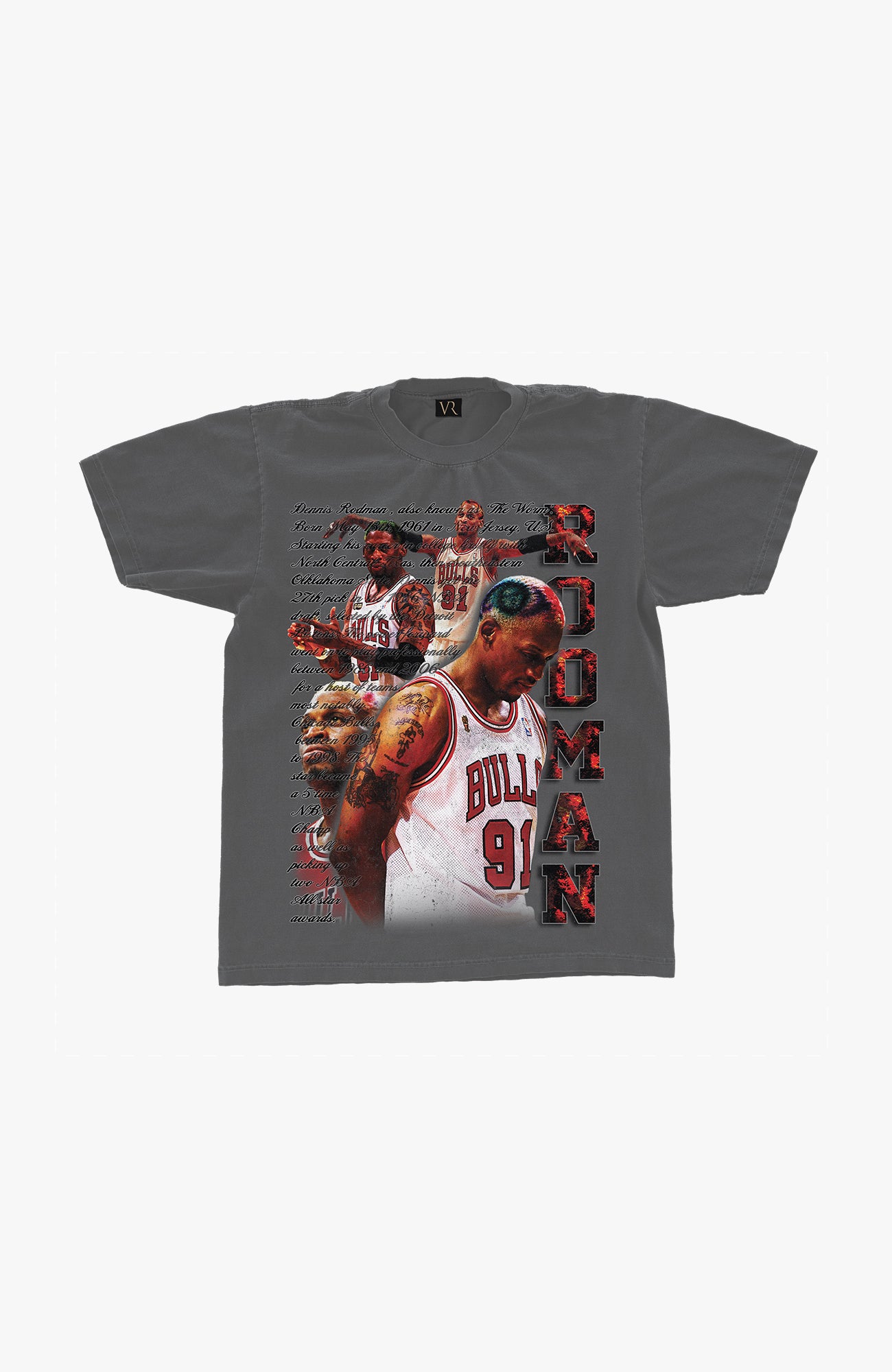 Raíces vintage - Camiseta 'Rodman' | Grafito