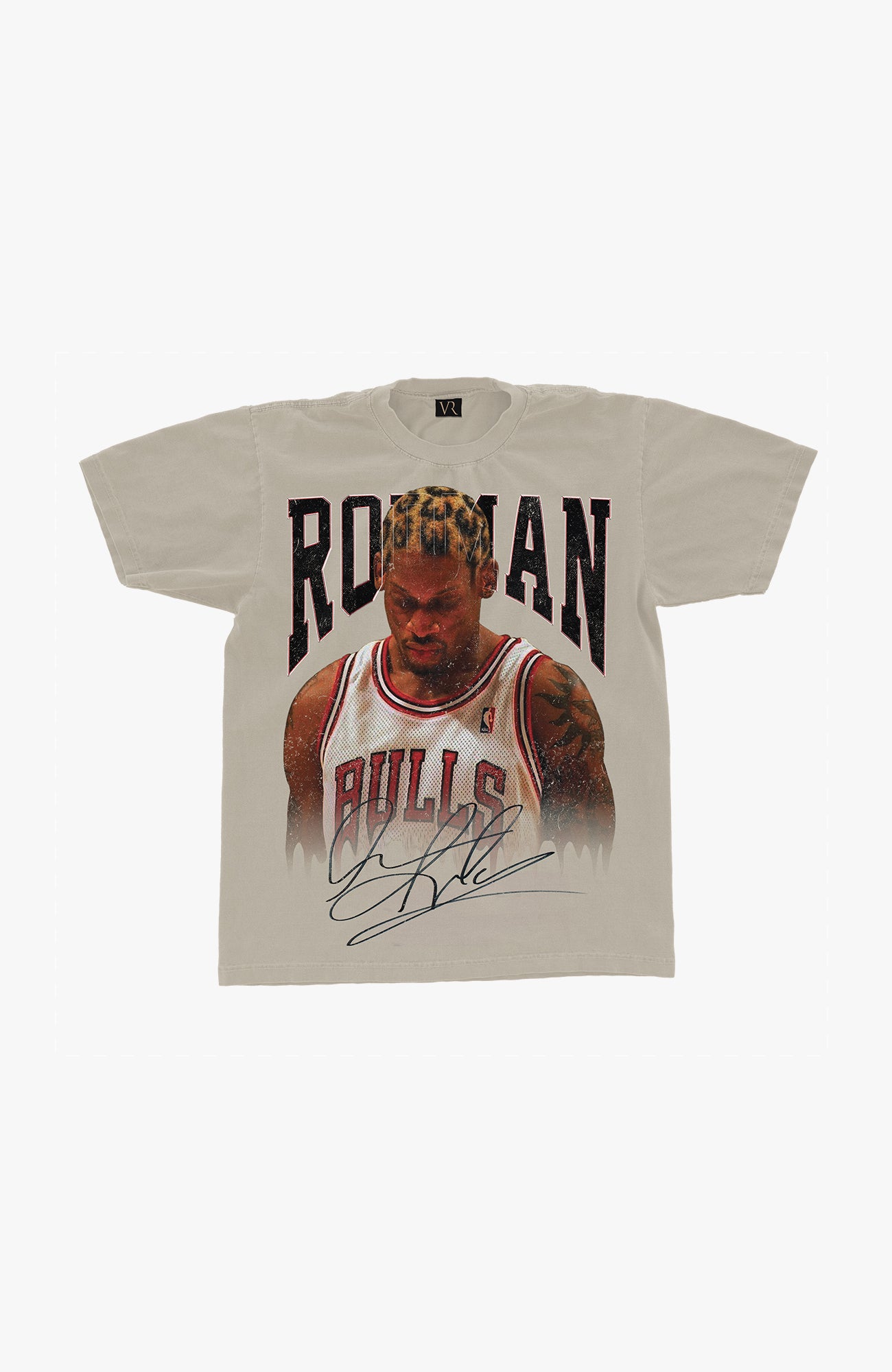 Raíces vintage - Camiseta 'Rodman V2' | Gris pardo