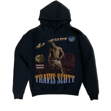 Racines vintage - Sweat à capuche 'La Flame' | Noir