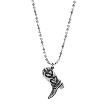 TwoJeys - Boot Necklace | Silver